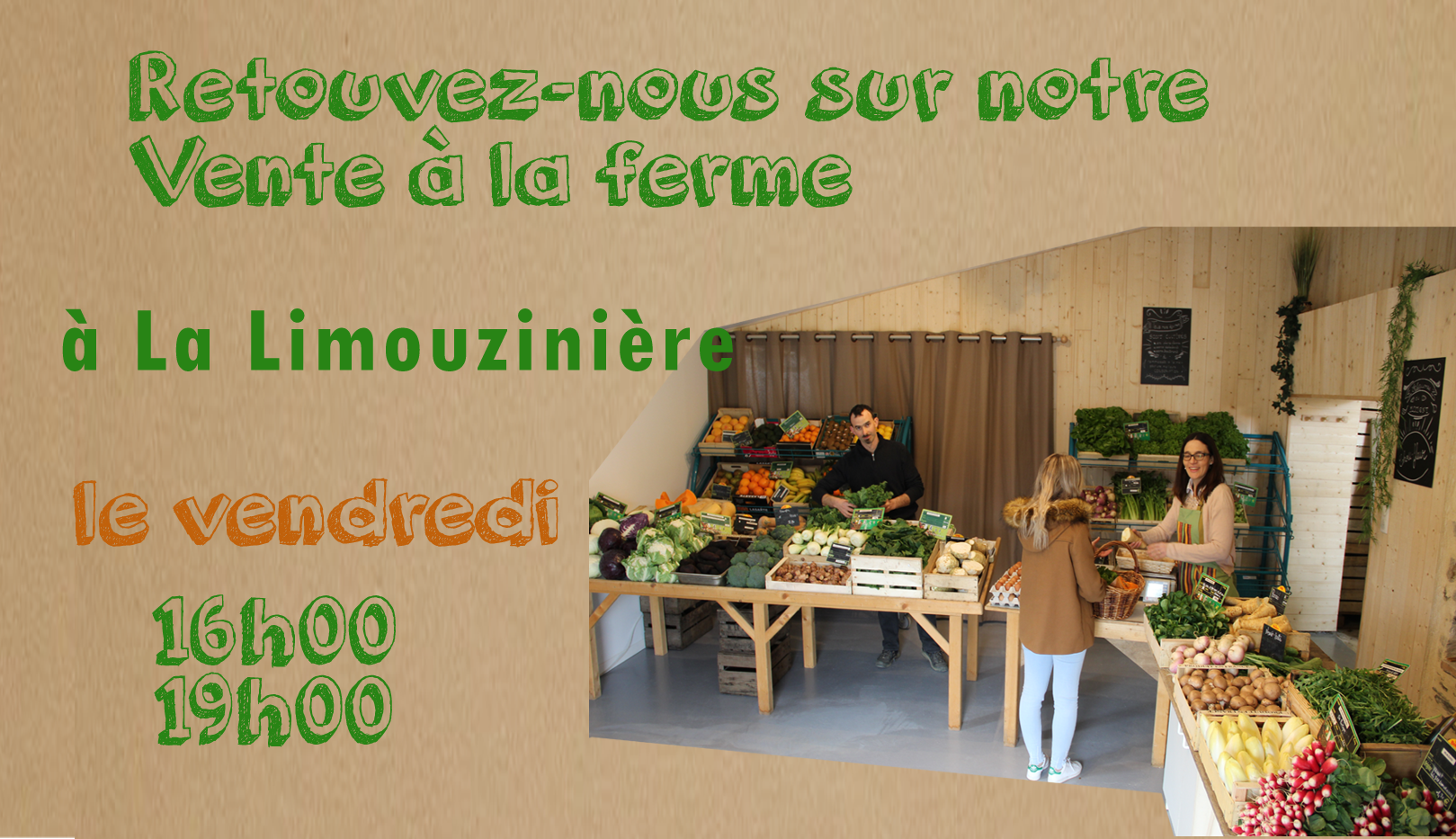 vente à la ferme Aux Saveurs du Potager